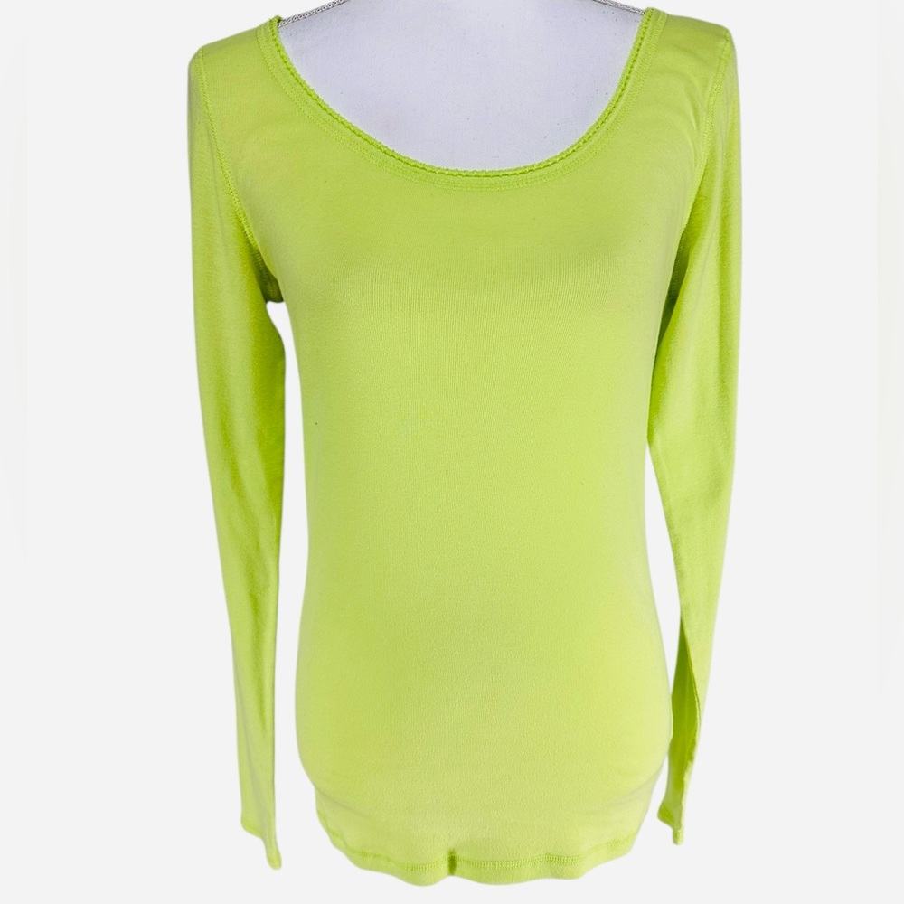 ARIZONA JEAN COMPANY / Lime Green Long Sleeve T-Shirt / Large / Y2K Fairycore